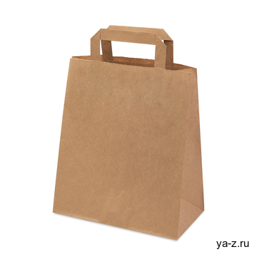 Пакет бумажный QUADRATA M, крафт, плотность 80 г/м2, 28 х 24 х 14 cм