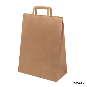 Пакет бумажный QUADRATA XL, крафт, плотность 80 г/м2, 43 x 32 x 17 cм
