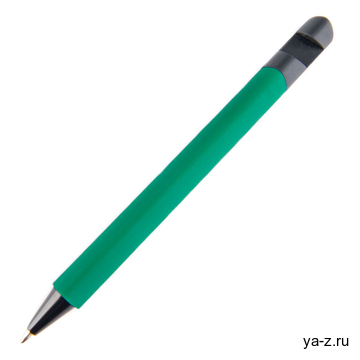 N5 soft, ручка шариковая, зеленый/черный, пластик,soft-touch, подставка для смартфона