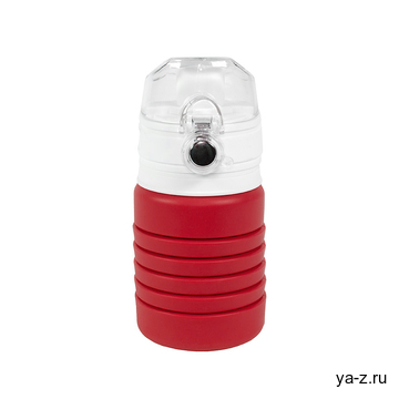 Бутылка для воды складная с карабином SPRING, 550/250 мл, силикон