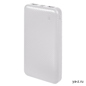 Универсальный аккумулятор Rib 10 (10000 мАч), белый, 13,5х6.8х1,5 см