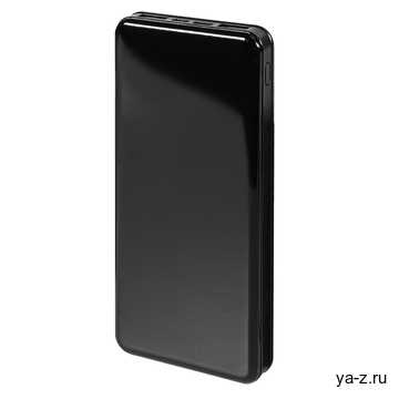 Универсальный аккумулятор Sleek 10 (10000 мАч), черный, 14х6.8х1,5 см