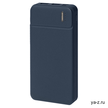Универсальный аккумулятор Flash 10 (10000 мАч) с подсветкой и soft touch,синий,13,7х6,87х1,55 мм