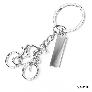 Брелок SILV CYCLIST; 4,0 x 4,0 x 0,4 см; металл
