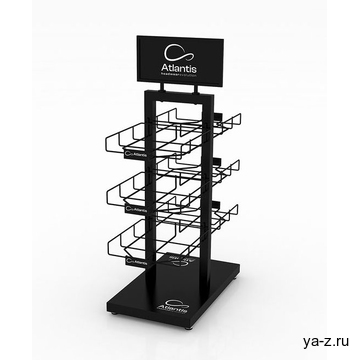 Стойка настольная_ATLANTIS BLACK RETAIL DOUBLE SIDE DISPLAY