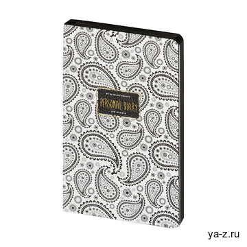 ЕЖЕДНЕВНИК А5 FLEX "Black&White. Восточный мотив" Белый/Чёрный