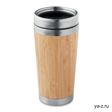 Термокружка с бамбуком 400ml древесный