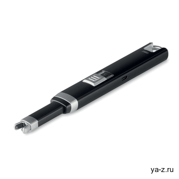Большая USB зажигалка черный