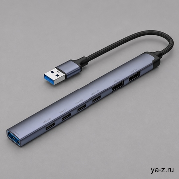 USB-хаб USB-A 3.0 + 2xUSB-A 2.0 + 4xUSB-C