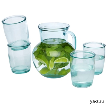 Набор из 5 предметов «Terazza» из переработанного стекла