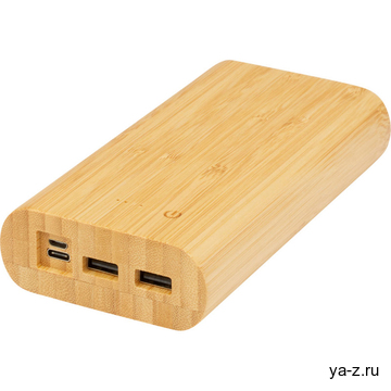 Портативное зарядное устройство «Tulda» из бамбука, 20000 mAh