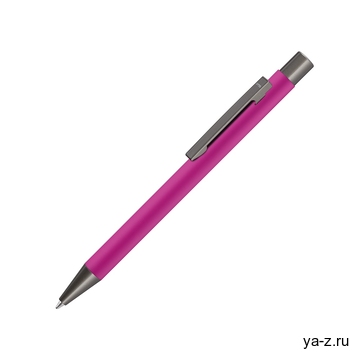 Ручка металлическая шариковая «Straight Gum» soft-touch с зеркальной гравировкой