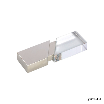 USB 2.0- флешка на 16 Гб кристалл в металле