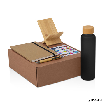 Набор «Wooden» с бутылкой, блокнотом, ручкой и подставкой для телефона