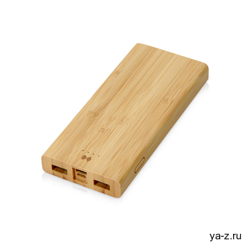 Внешний беспроводной аккумулятор из бамбука «Bamboo Air», 10000 mAh