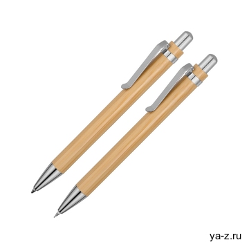 Набор «Bamboo»: шариковая ручка и механический карандаш