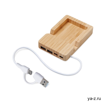 USB-хаб «Memo», 2*USB, 2*Type C