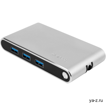 Хаб 8-в-1 Type-C «Hermes», USB 3.0 x 3, Type-C PD, HDMI, LAN, картридер