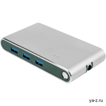 Хаб 8-в-1 Type-C «Hermes», USB 3.0 x 3, Type-C PD, HDMI, LAN, картридер