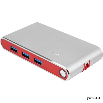 Хаб 8-в-1 Type-C «Hermes», USB 3.0 x 3, Type-C PD, HDMI, LAN, картридер