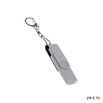 USB 3.0- флешка на 32 Гб с поворотным механизмом и дополнительным разъемом Type-C