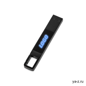 USB 2.0- флешка на 32 Гб c подсветкой логотипа «Hook LED»