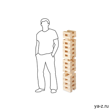 Игра из дерева «XXL Tower», 57 брусков