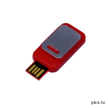 USB 2.0- флешка промо на 32 Гб прямоугольной формы, выдвижной механизм