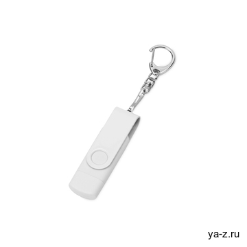USB 3.0/micro USB/Type-C - флешка на 32 Гб 3-в-1 с поворотным механизмом