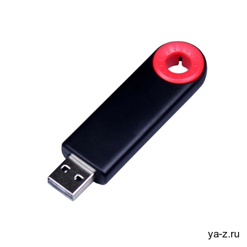 USB 2.0- флешка промо на 32 Гб прямоугольной формы, выдвижной механизм