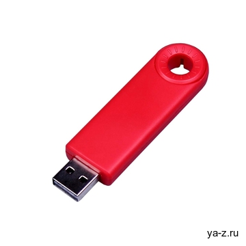 USB 2.0- флешка промо на 32 Гб прямоугольной формы, выдвижной механизм