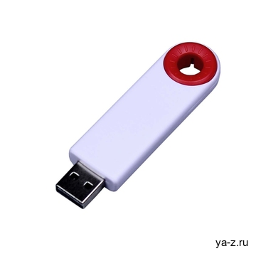 USB 3.0- флешка промо на 64 Гб прямоугольной формы, выдвижной механизм