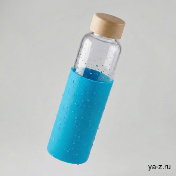 Стеклянная бутылка для воды в силиконовом чехле «Refine»