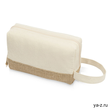 Косметичка «Jute» с ручкой из хлопка и джута