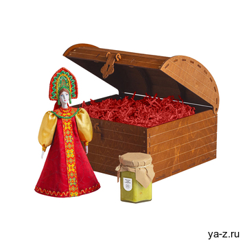 Подарочный набор: кукла фарфоровая, крем-мёд с лаймом и имбирем