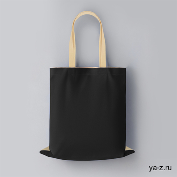 Сумка для шопинга «Twin» двухцветная из хлопка, 180 г/м2