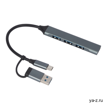 USB-хаб «Link» с коннектором 2-в-1 USB-C и USB-A, 2.0/3.0