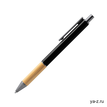 Ручка шариковая металлическая с бамбуковой вставкой PENTA