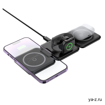 Складная беспроводная (15W) зарядная станция "Flip" с MagSafe