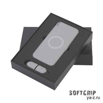 Набор "Камень" на 2 предмета, 8000 mAh /16Gb, с покрытием soft grip