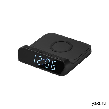 Зарядная станция с часами 15W Ригель (Rigel), черная