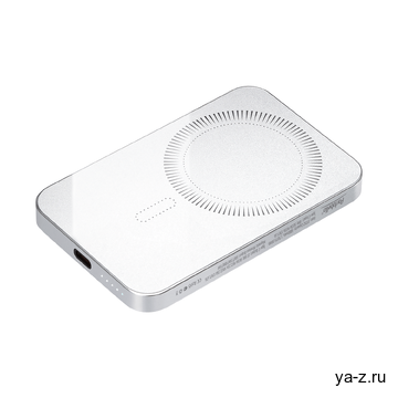 Внешний аккумулятор Артекс PD (Artex PD) 5000mAh с функцией беспроводной зарядки 15W, серебряный