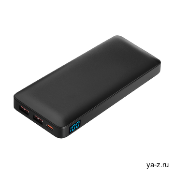 Внешний аккумулятор с цветной подсветкой Анкор Макс Плюс PD (Ancor PD Max Plus) 10000 mAh, черный
