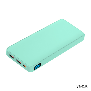 Внешний аккумулятор с подсветкой Анкор Плюс PD (Ancor PD Plus) 10000 mAh, бирюзовый
