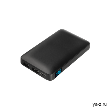 Внешний аккумулятор с цветной подсветкой Анкор Макс (Ancor Max) 5000 mAh, черный