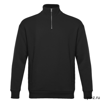 Толстовка STAN оверсайз на молнии, футер без начёса, 340, 102, Чёрный, (20) (44/XS)