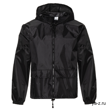 Ветровка унисекс STAN таффета 190T PU, 65, 306_Чёрный (20)  (44/XS)
