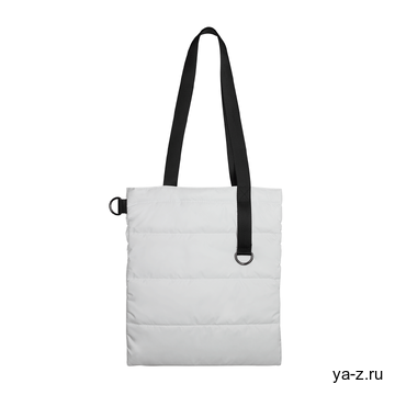 Шоппер Superbag Bubble, стёганый, без застёжки (белый с черным)