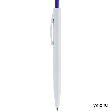 Ручка IGLA COLOR Белая с синей кнопкой 1033.01