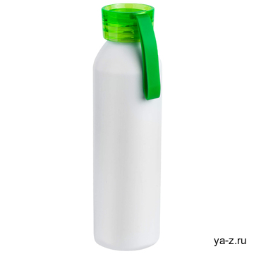Бутылка для воды VIKING WHITE 650мл. Белая с салатовой крышкой 6143.15
